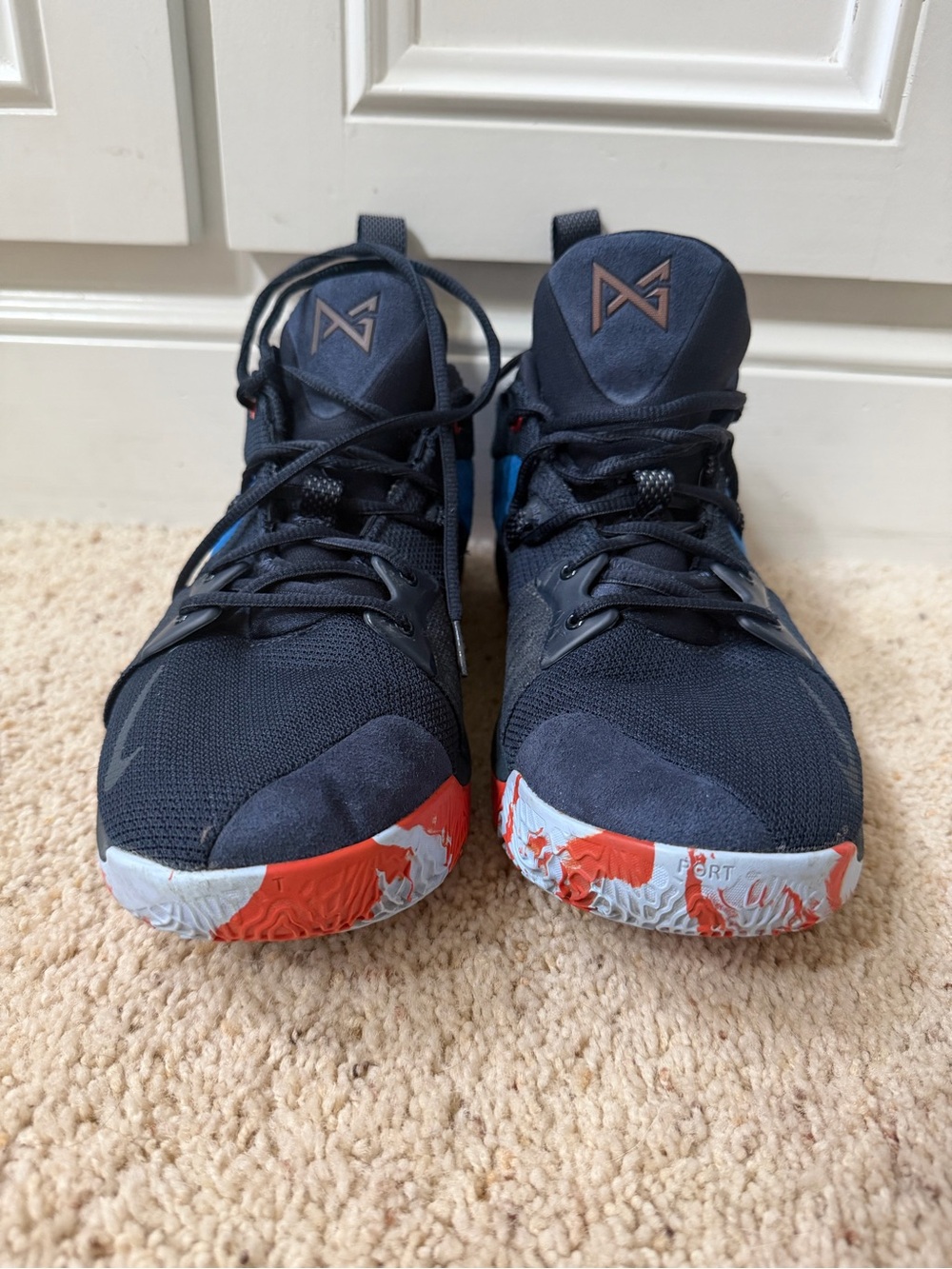 Nike Men’s PG 2 Navy Blue with Orange & White Accents